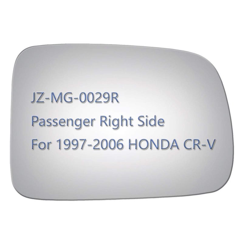 JZSUPER Side Mirror Glass fit for 1997-2006 HONDA CR-V, Passenger Right Side RH Replacement Rearview Convex Glass, Non Heated Including Adhesive - Image 1